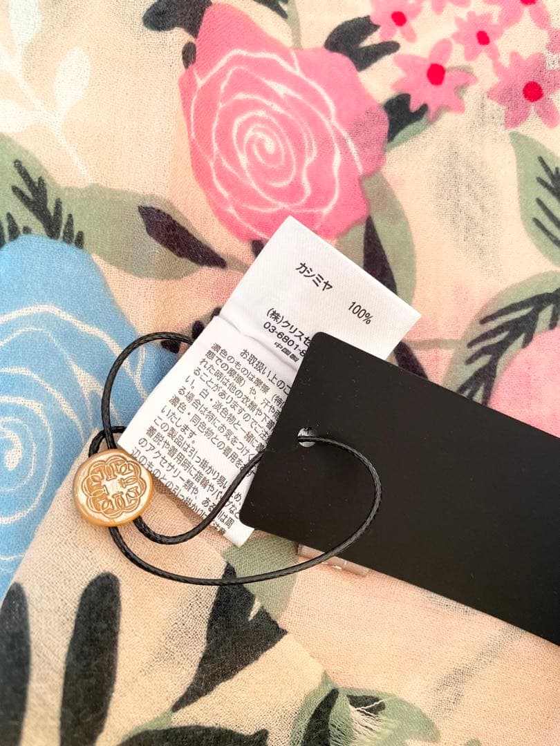 新品】クリスセリーン 花柄 カシミヤ100% ストール 高品質 柔らか 羽織