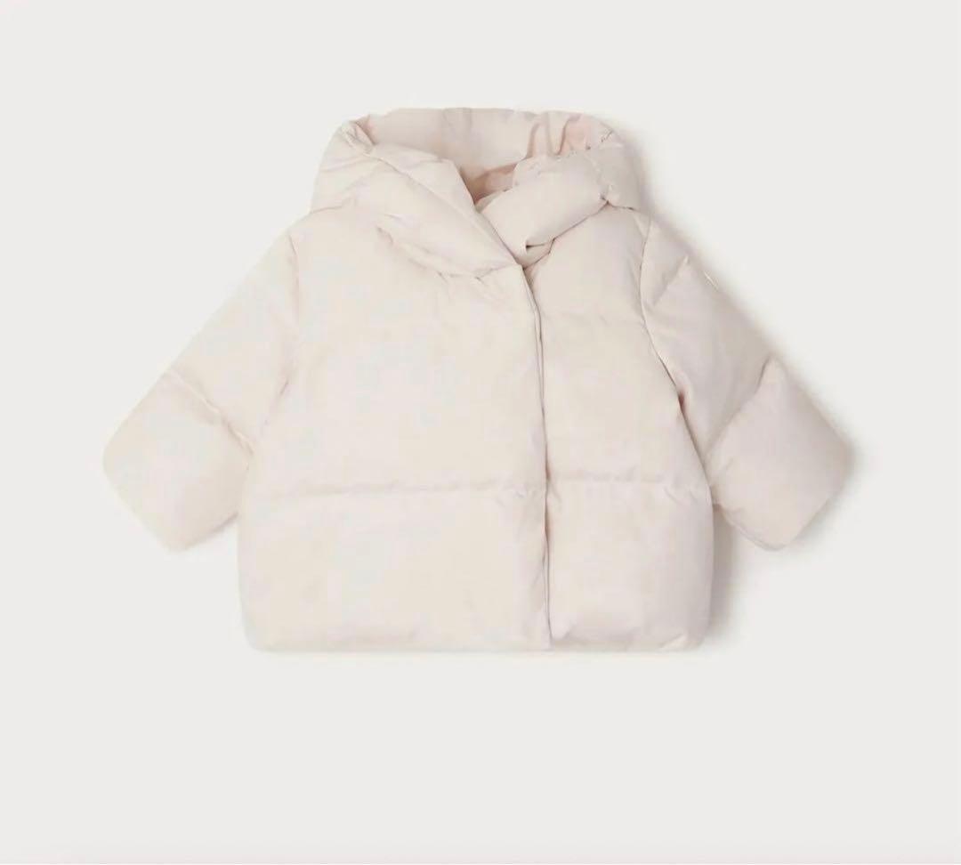 ボンポワン アウター ダウン サイズ18M ピンク ジャケット フード付