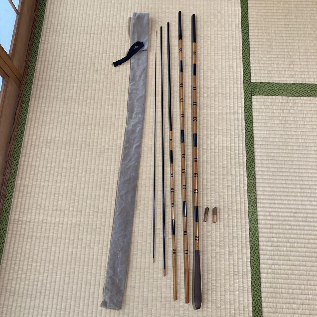 ほぼ未使用 美品 40年前購入 天使平式 魚集 16尺 ヘラ竿 和竿 竹竿 ほぼ未使用 美品 40年前購入 天使平式 魚集 16尺 ヘラ竿 和竿 竹竿