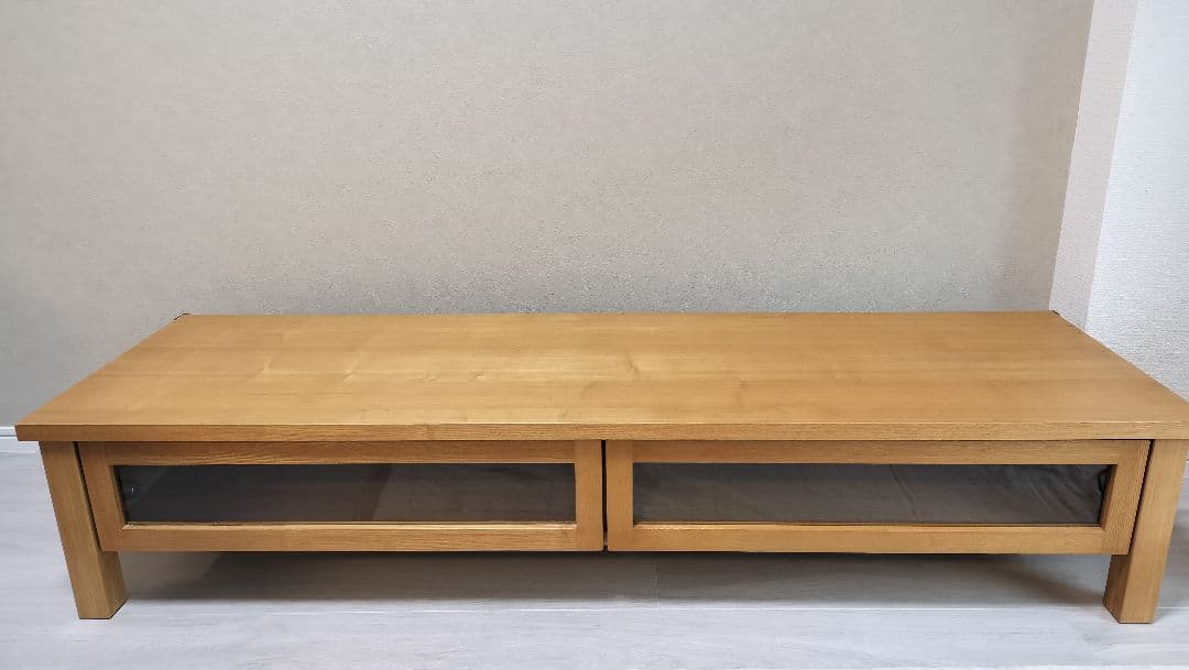 無印良品 テレビボード タモ材 150cm幅 人気の無印良品(MUJI)のタモ材を使用したTVボードです。ナチュラルな