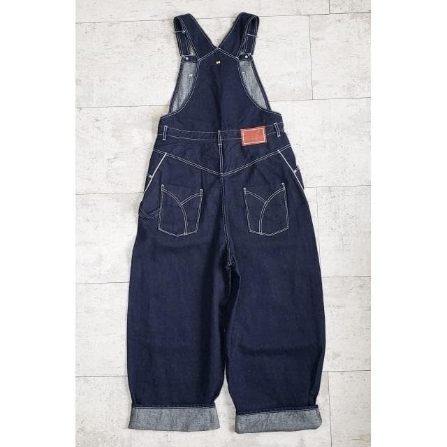 ミナペルホネン ☆ コットン リネン always オーバーオール 38 デニム