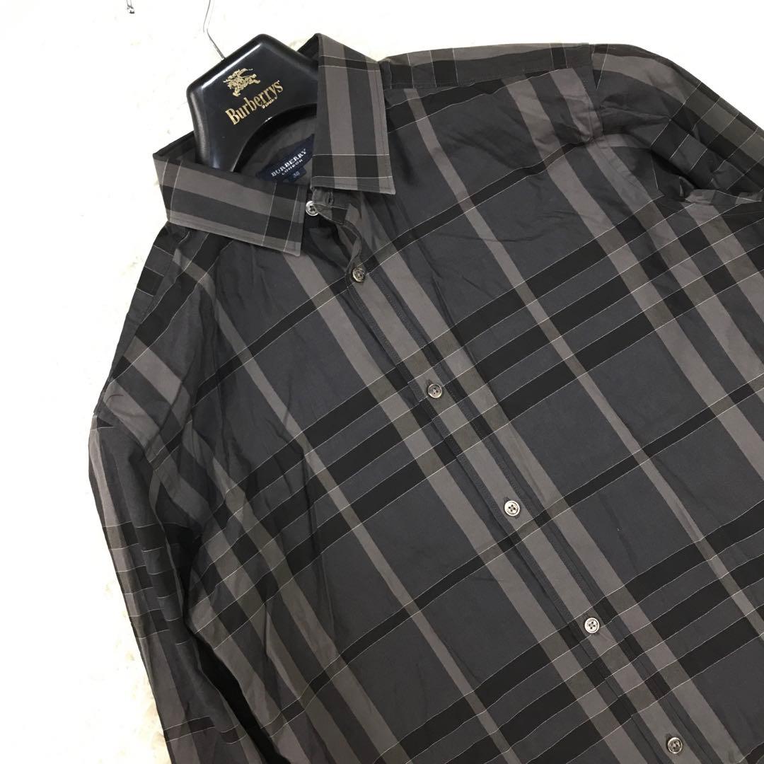 BURBERRY ブラックレーベル シャツ ノバチェック 黒 総柄 バーバリー