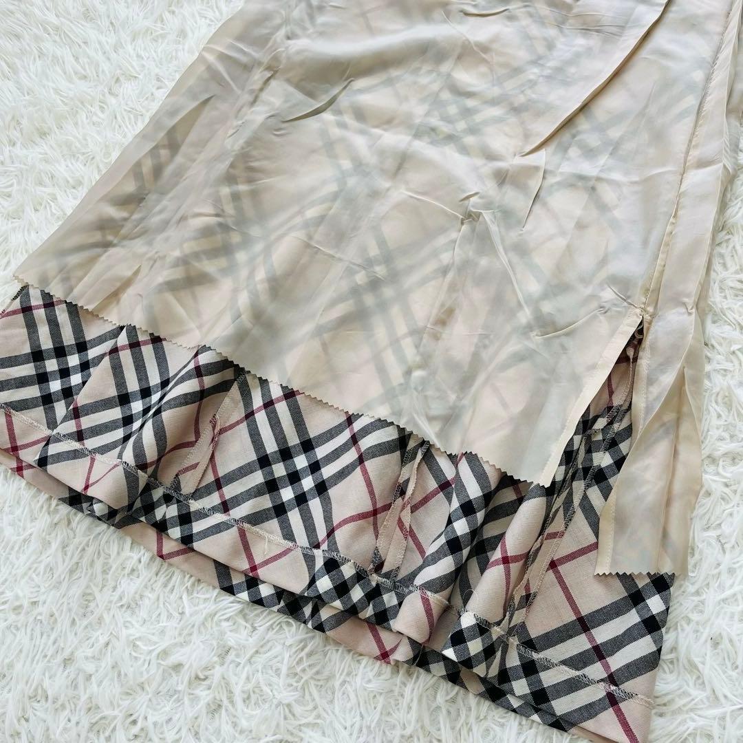 美品XL✨バーバリーロンドン ノバチェックフレアスカート メガチェック