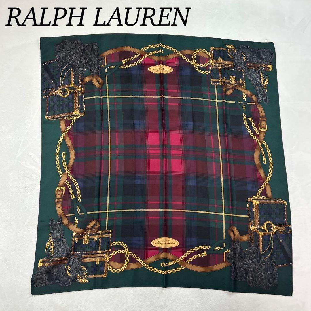 J679 新品未使用 ラルフローレン スカーフ グリーン レディース J679 新品未使用 ラルフローレン スカーフ グリーン レディース