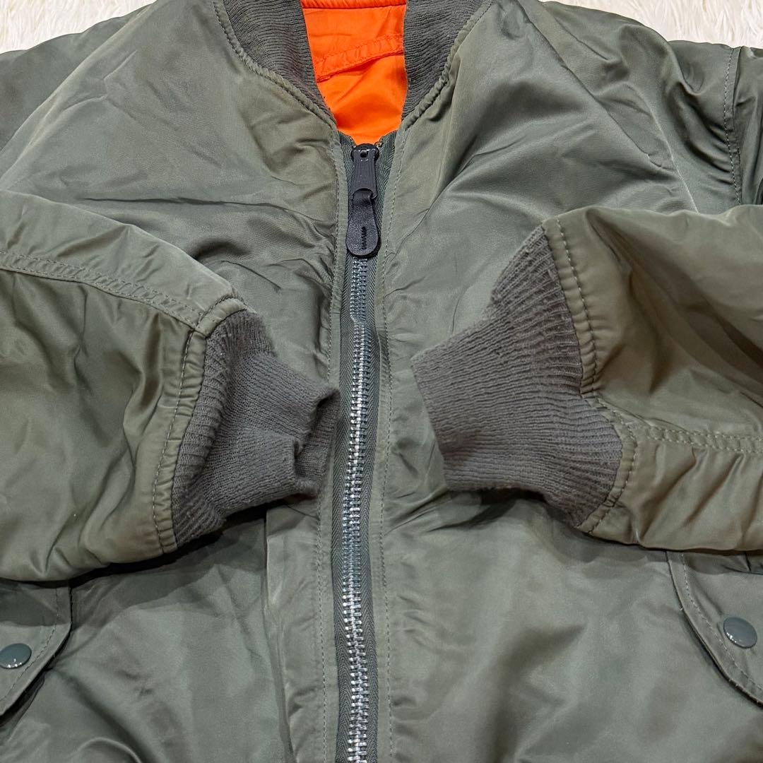 737 アルファインダストリーズ USA製 L MA-1 カーキ