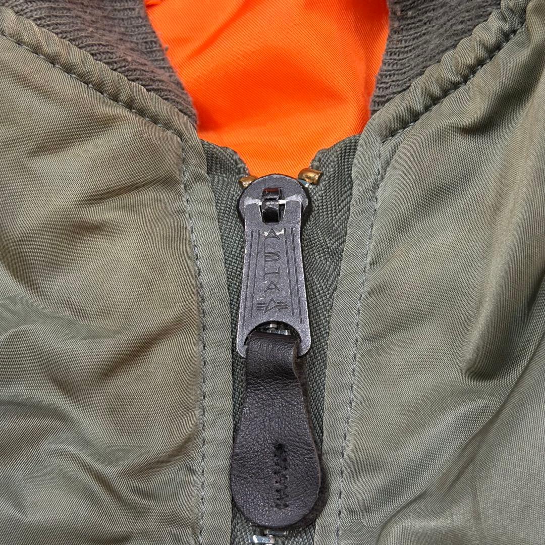 737 アルファインダストリーズ USA製 L MA-1 カーキ