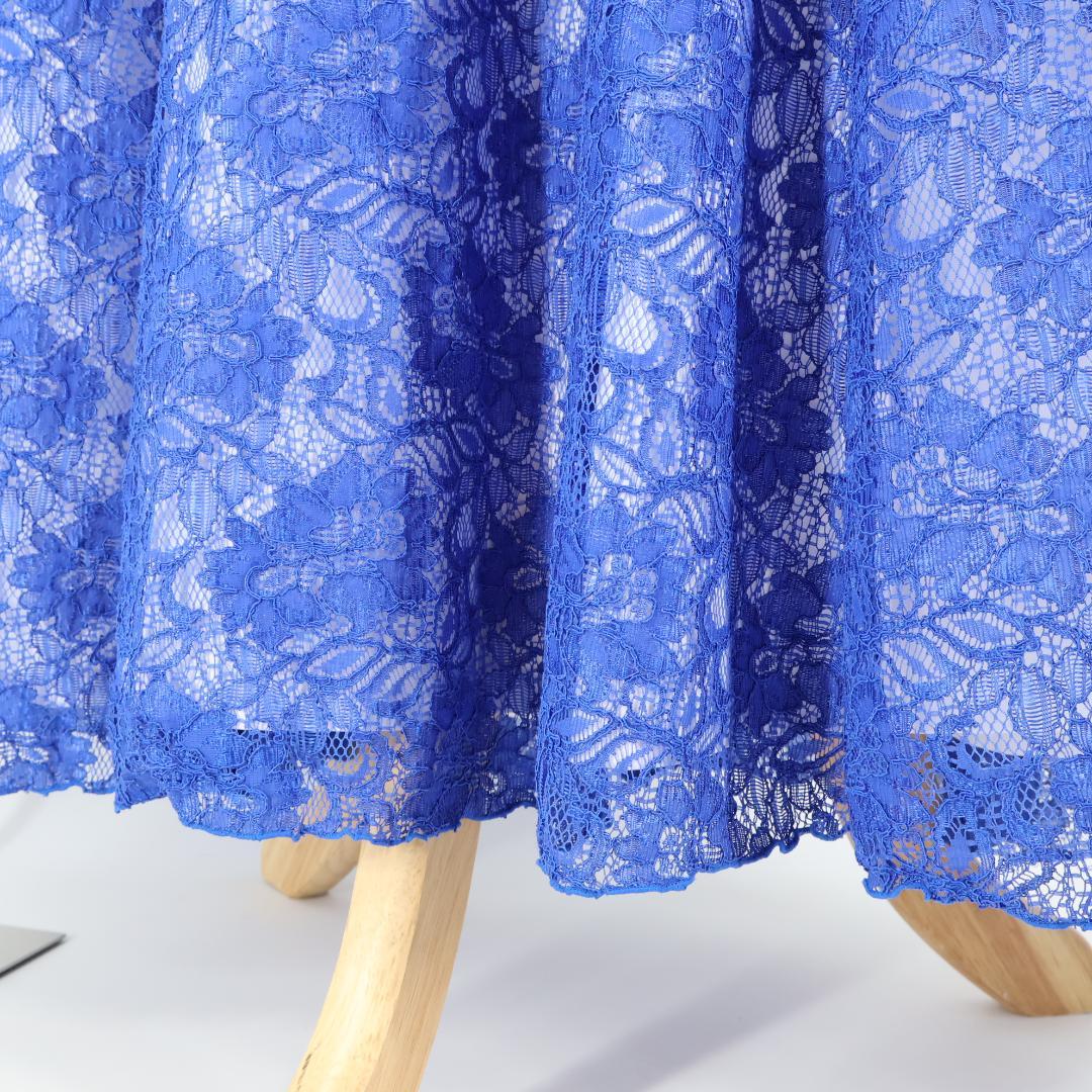 美品 日本製 フラダンス衣装】ブルー Paondor ワンピース ドレス 青