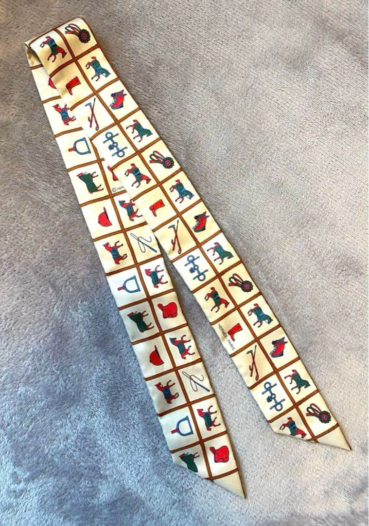 未使用 HERMES エルメス ツイリー 馬着 HERMES（エルメス） 【超美品】エルメス ツイリー 馬着 クレーム