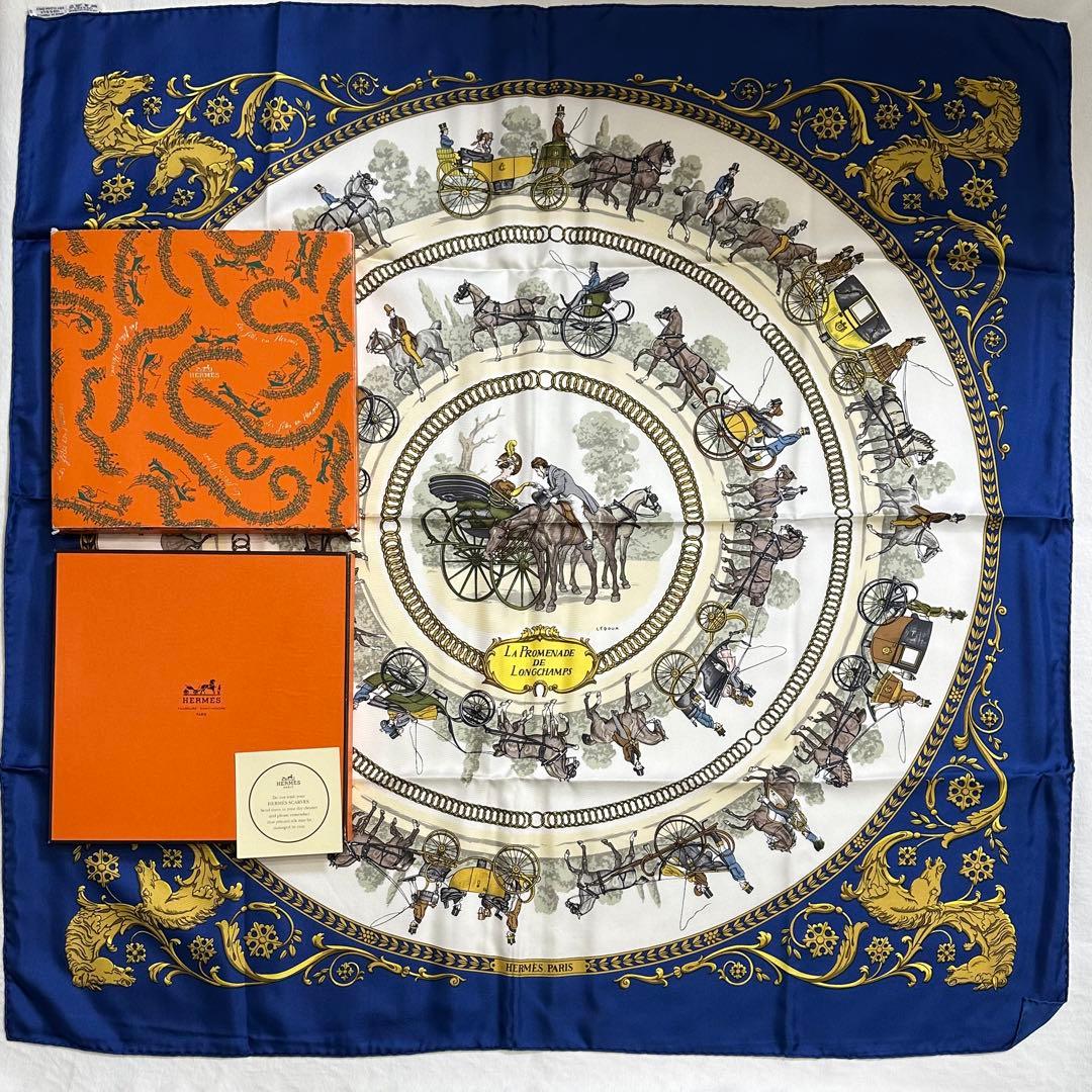 HERMESエルメスビンテージシルクスカーフ カレ90 LA PROMENADE - メルカリ