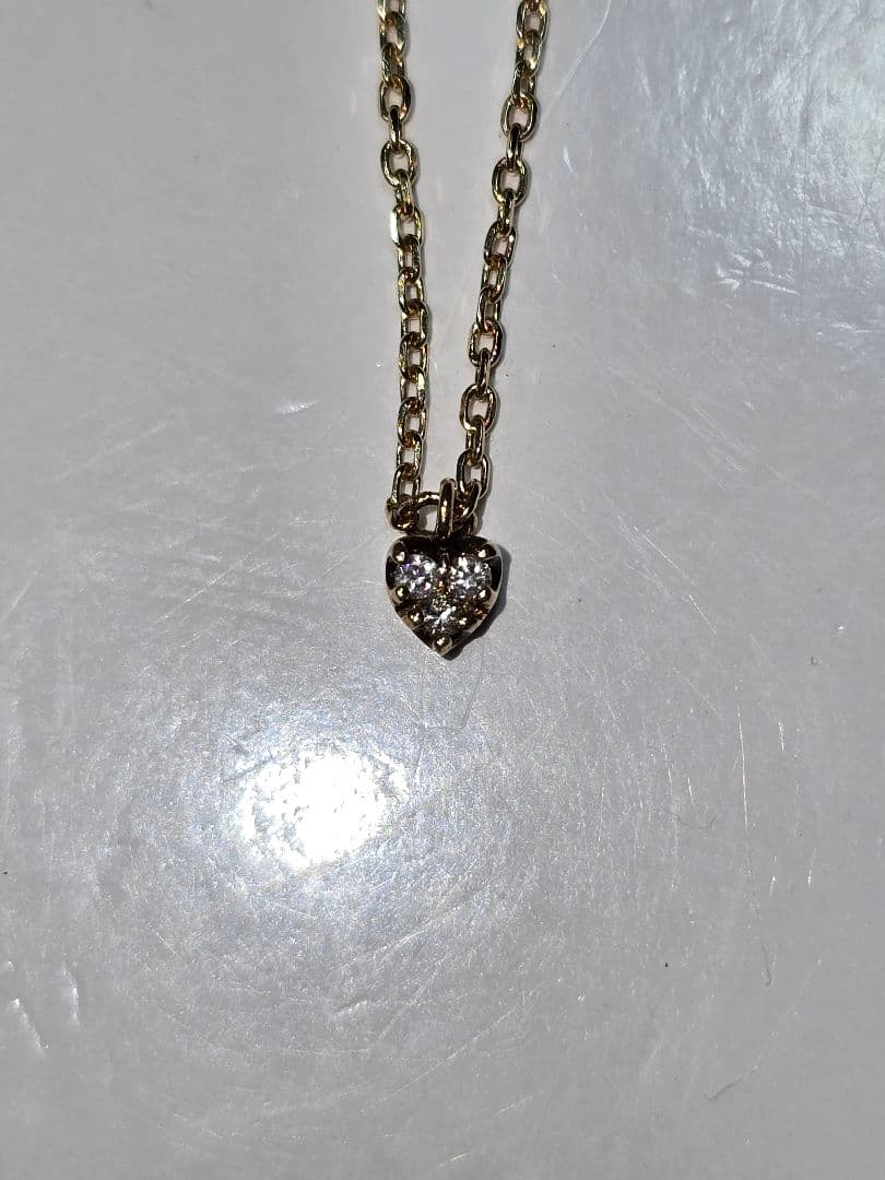 AGATHA【アガタ】K10 ダイヤ0.02ct 0.5g ハート ブレスレット