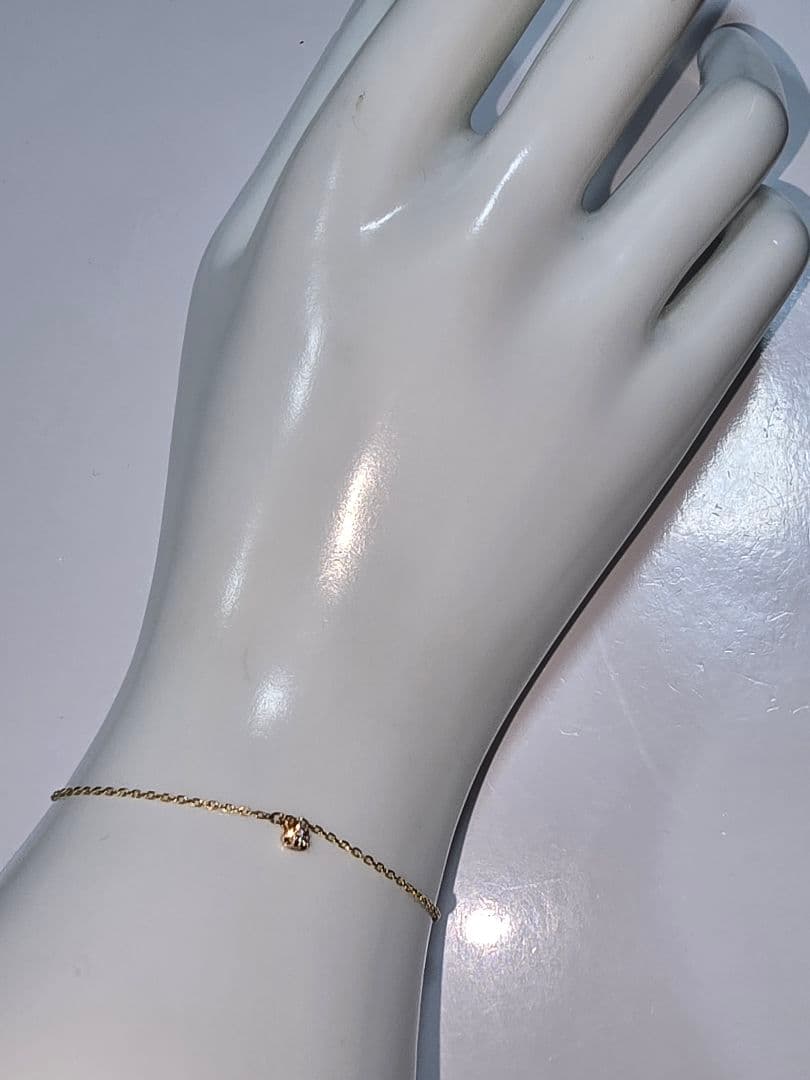 AGATHA【アガタ】K10 ダイヤ0.02ct 0.5g ハート ブレスレット