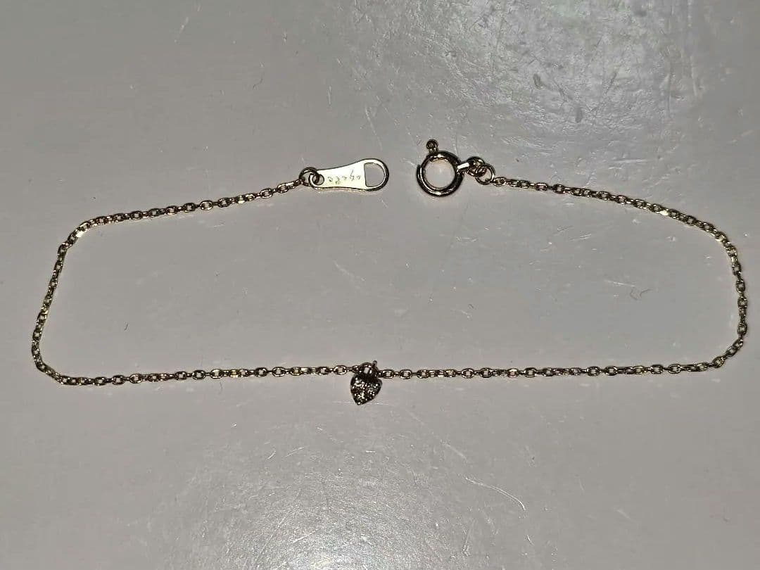 AGATHA【アガタ】K10 ダイヤ0.02ct 0.5g ハート ブレスレット
