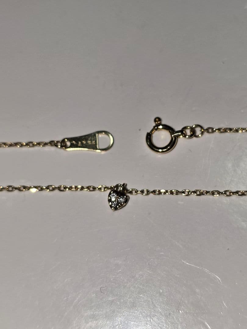 AGATHA【アガタ】K10 ダイヤ0.02ct 0.5g ハート ブレスレット