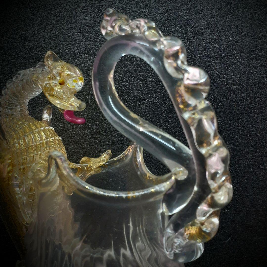 MURANO La Fenice ムラノ ラ フェニーチェ 双耳 ドラゴングラスの通販