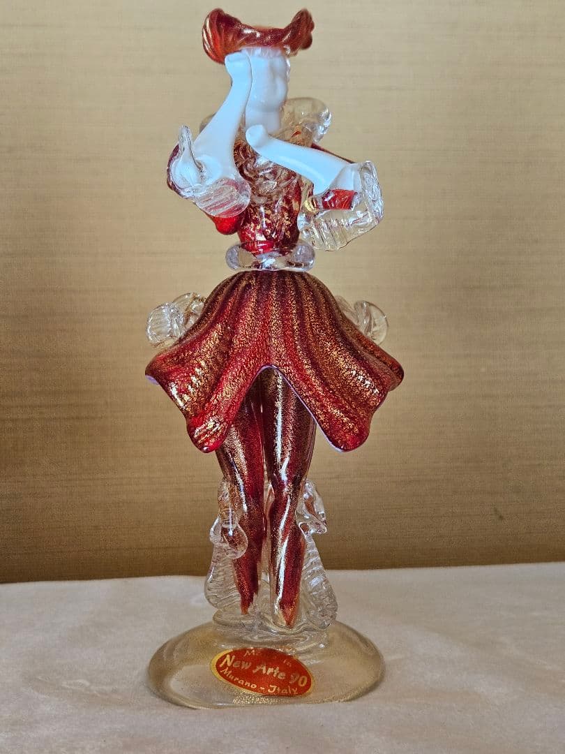 希少・美品】ベネチアンガラス フィギュリン 人形 ヴェネチアン