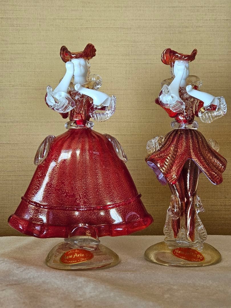 希少・美品】ベネチアンガラス フィギュリン 人形 ヴェネチアン