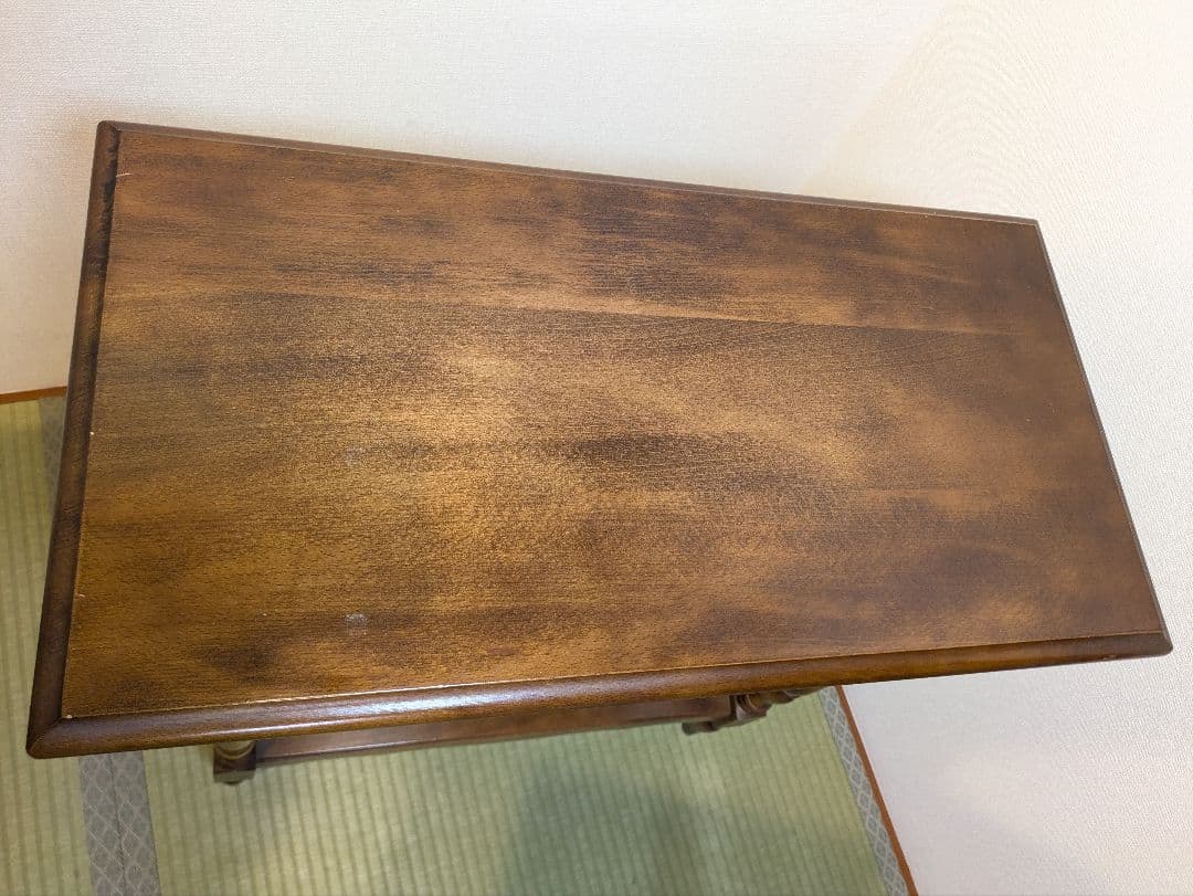 オールドカリモク サイドテーブル 花台 電話台 旧カタカナロゴ