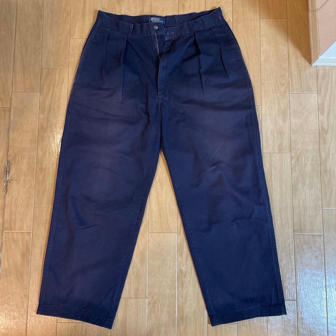 90s USA製 初期タグ ラルフローレン ポロチノ 2タック 34×32 - メルカリ