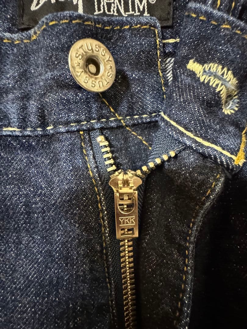 STUSSY バックペンキロゴ デニムパンツ サイズ34 希少 90s