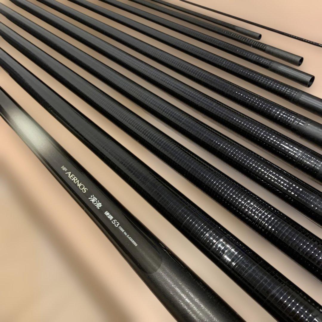専用品※渓流竿 NFT エアノス 渓流 硬調 53 シマノ のべ竿
