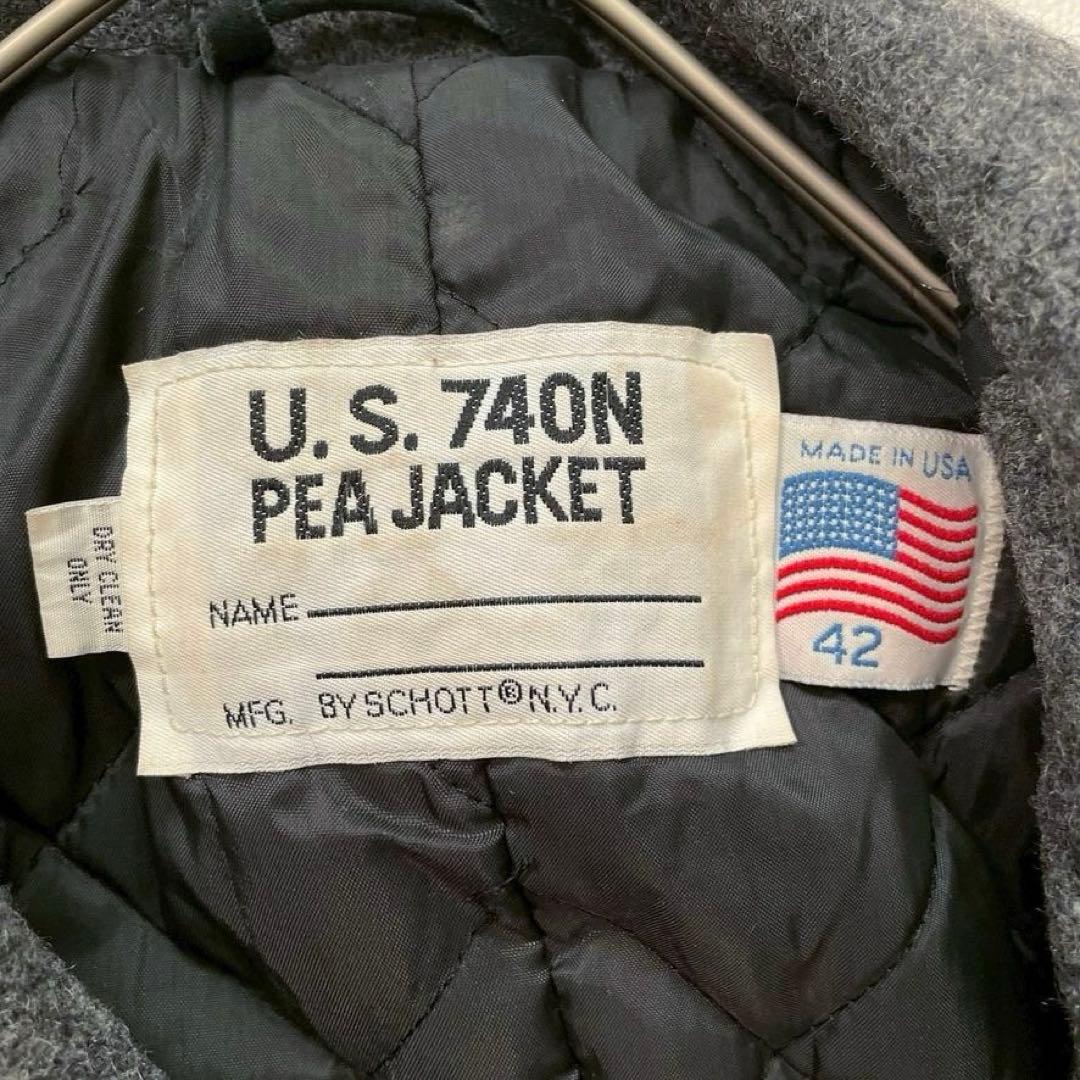 【名作】Schott U.S.740N PEA JACKET ピーコート 42