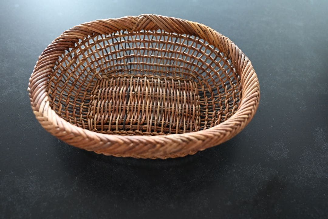 中川原信一】あけび籠 パン籠 平籠