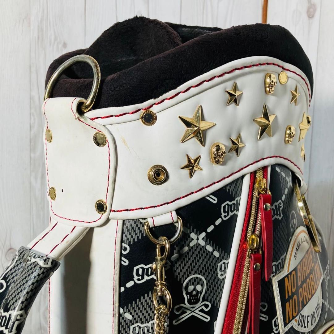 希少 MARK&LONA キャディバッグ Skull&Kilt 7分割 スカル柄 - メルカリ