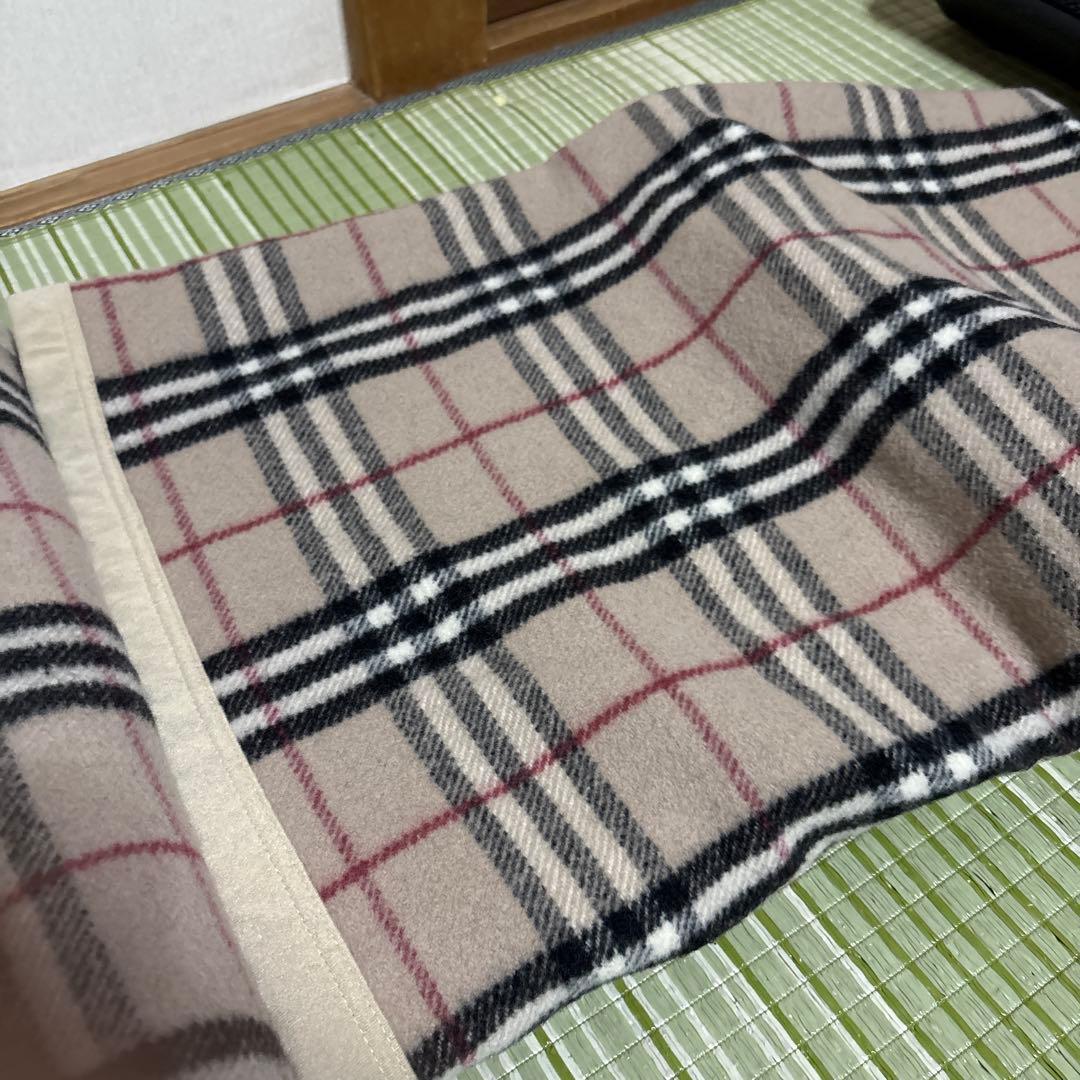 BURBERRY バーバリー 毛布 ノバチェック柄 ウール 100% 防寒 2枚