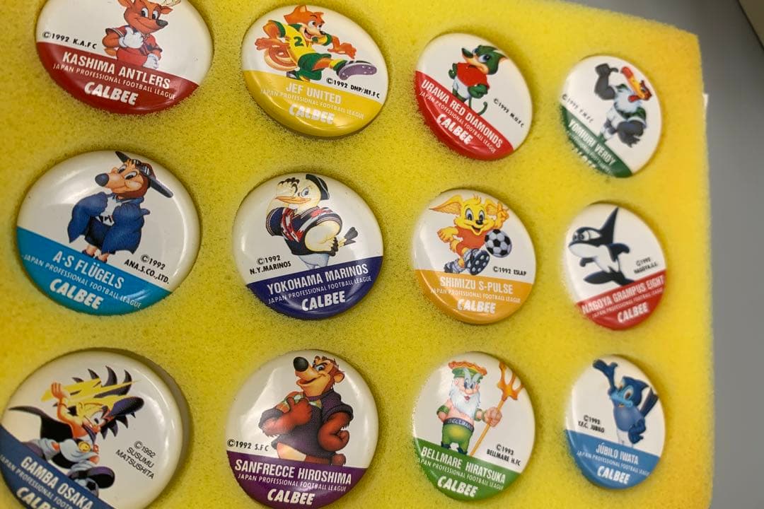 当時物 【3セット】カルビー 非売品 Jリーグ 缶バッジセット 初期12