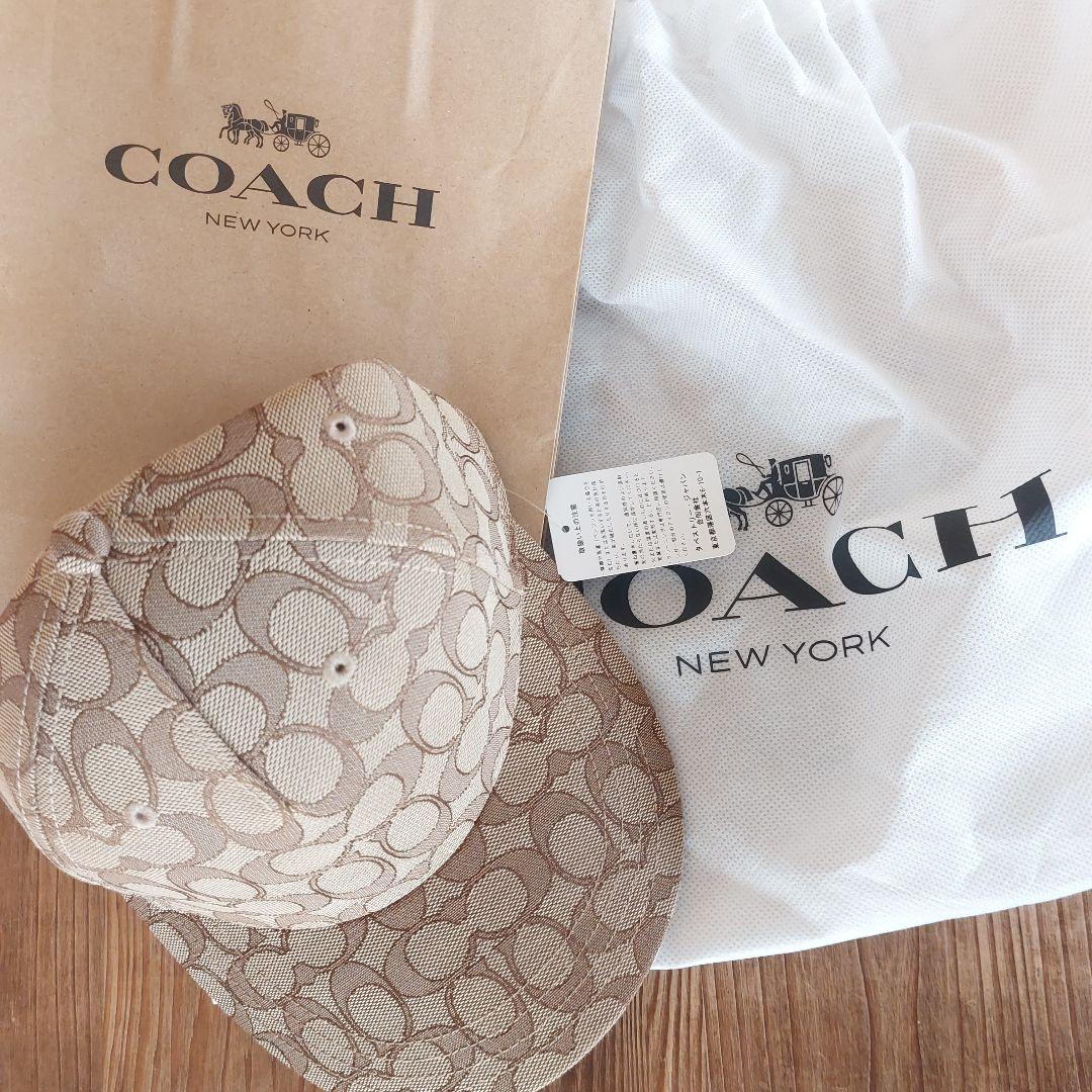 coach コーチ キャップ シグネチャージャカードベースボールハット カーキ