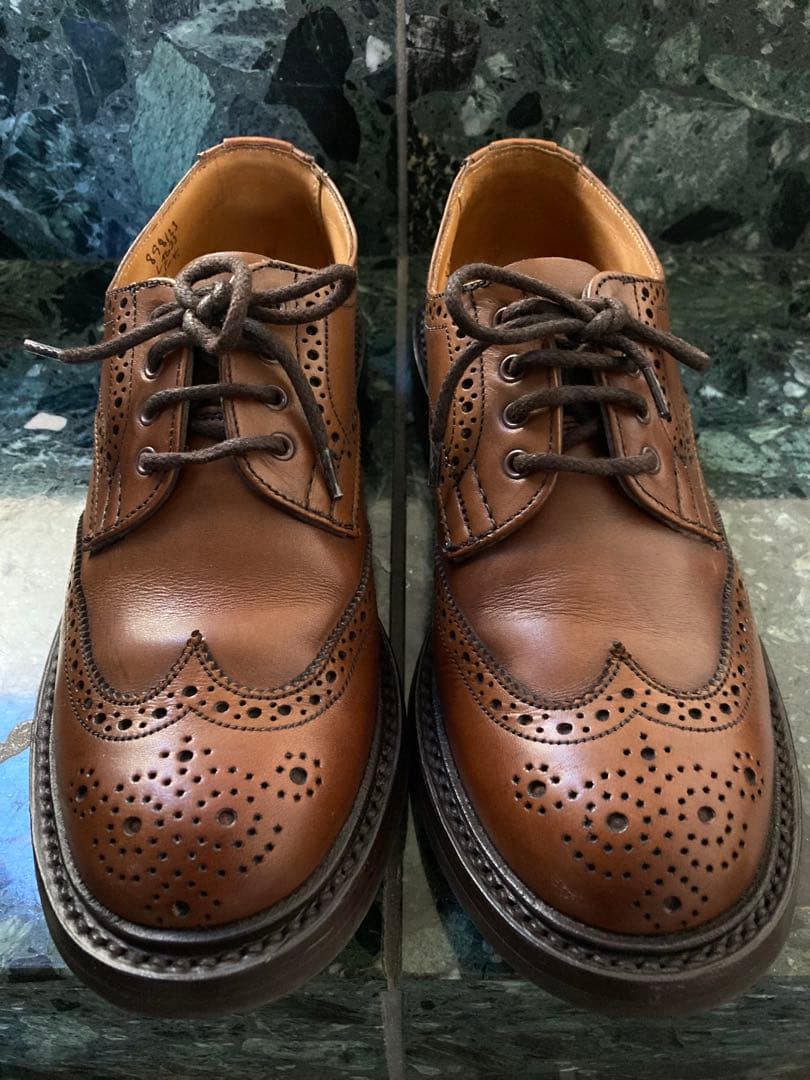 Tricker's bourton L5633ウィングチップ UK5 Tricker's】 トリッカーズ レザーシューズ バートン L5633 ウイング