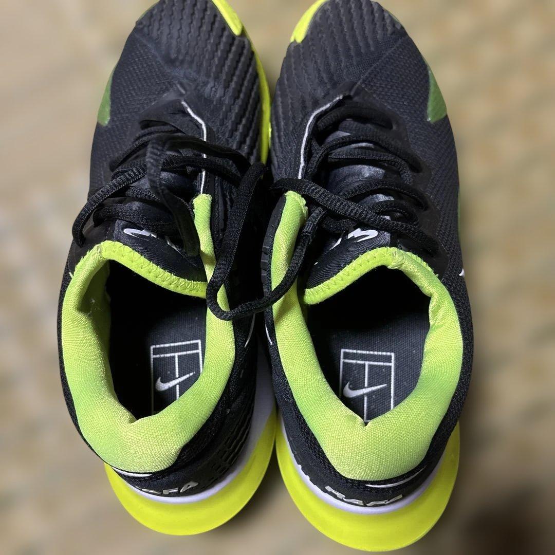 ファイナルズ【ナダル】Nike テニスシューズ ブラック/ライム 25cm