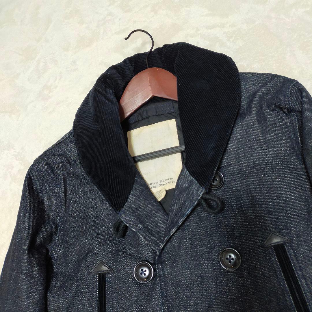 美品 RALPH LAUREN ショールカラーデニムピーコート
