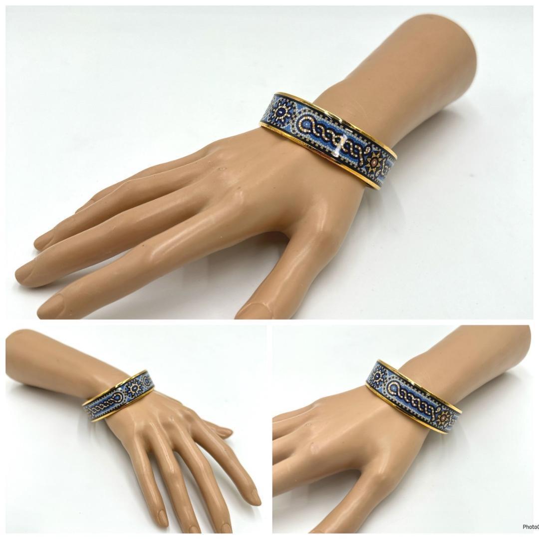 HERMES エルメス バングル 七宝焼 エマイユ モザイク ブルー ④ - メルカリ