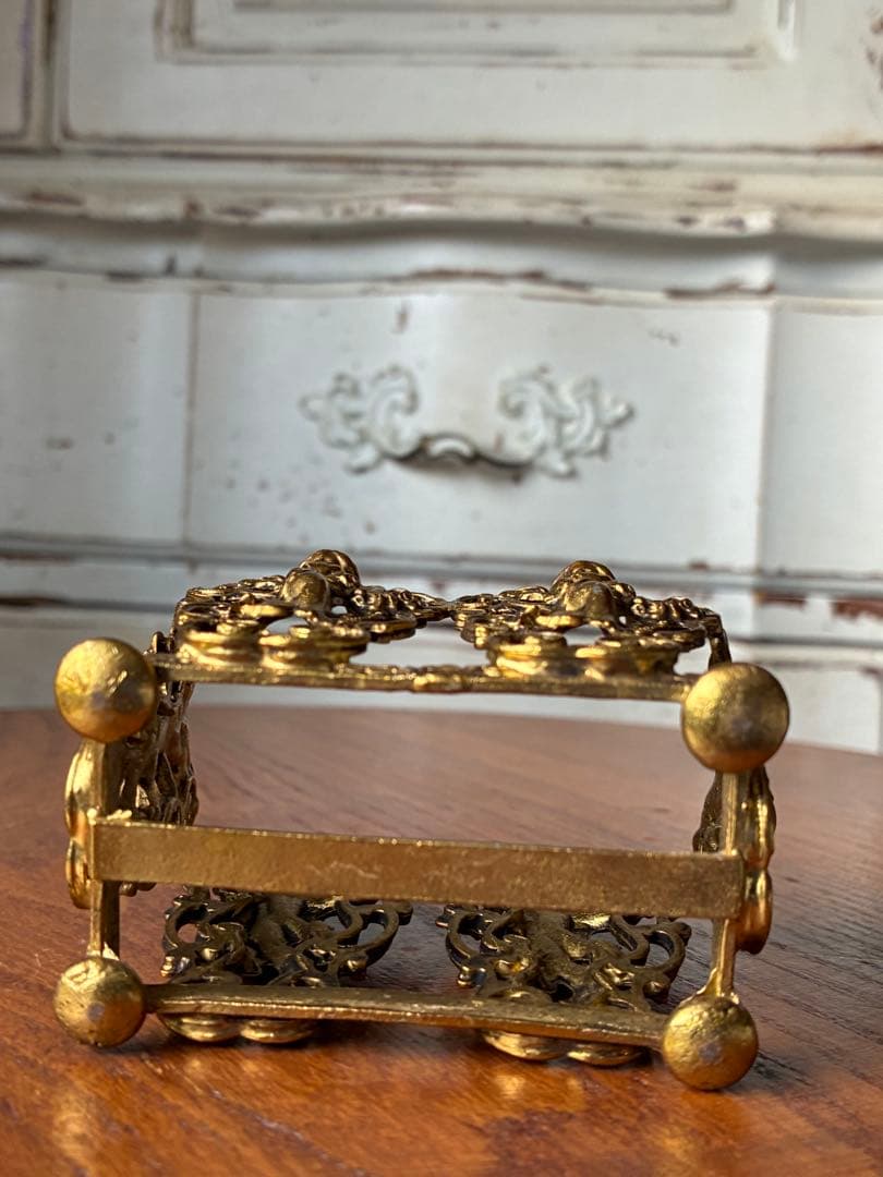 フランス アンティーク オルモル 香水瓶 ホルダー 真鍮 エンジェル