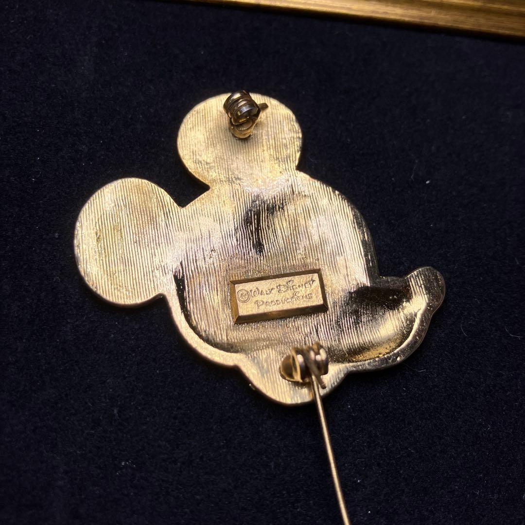 WDP レトロ ディズニー ミッキーマウス ヴィンテージブローチ ゴールド