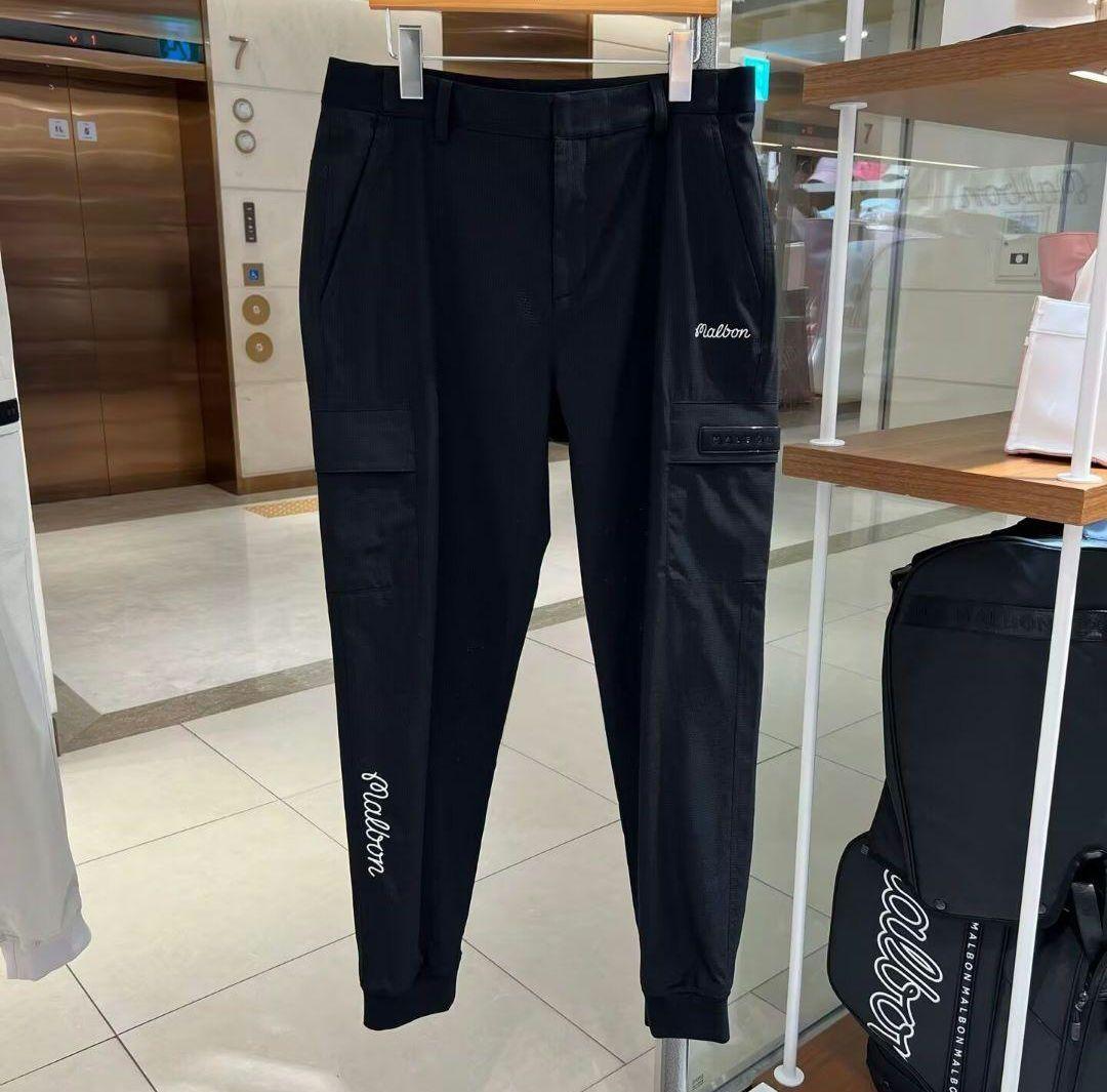 Malbon メンズ ロングパンツ カーゴタイプ ブラック 多サイズ展開 美品