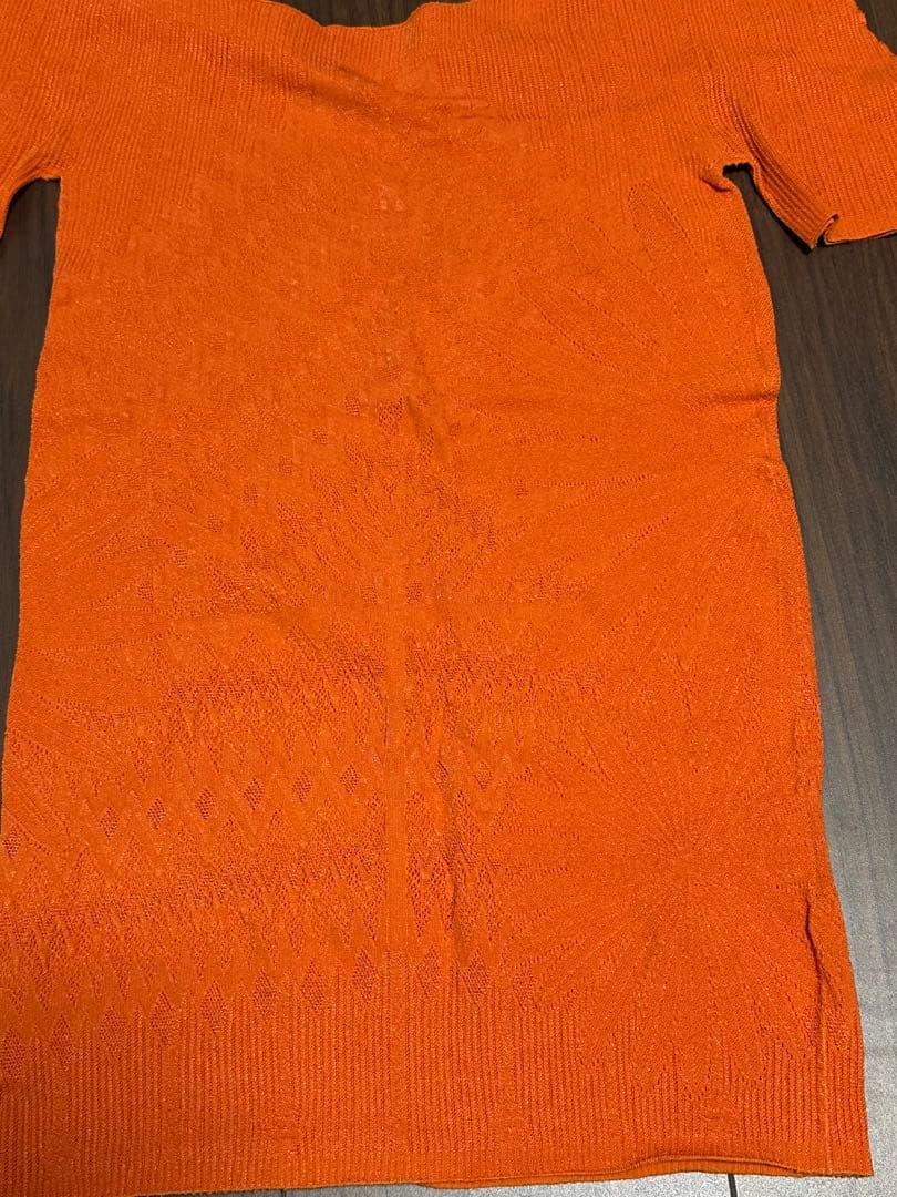 ❤️チャコットノーソーイングニット 渋めオレンジS〜M chacott 社交