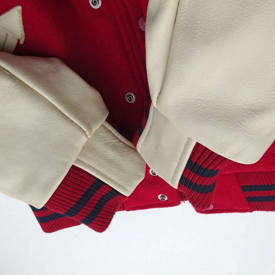 CONVERSE コンバースオールスター袖革 スタジャン M レザー刺繍ワッペン