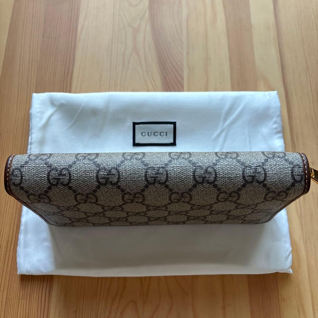GUCCI ホースビット 1955 ラウンドファスナー長財布 ベージュ