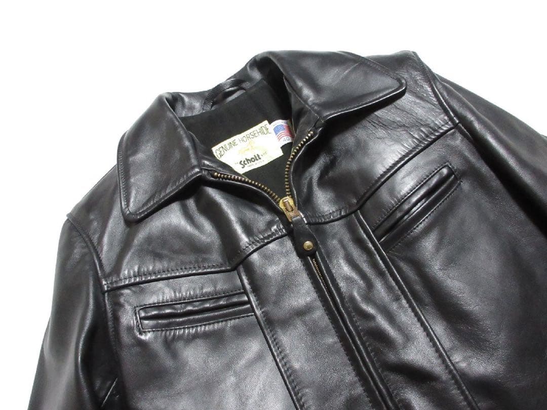 未使用級Schott 699H/7142 ショット レザー ジャケット 40 黒 - メルカリ