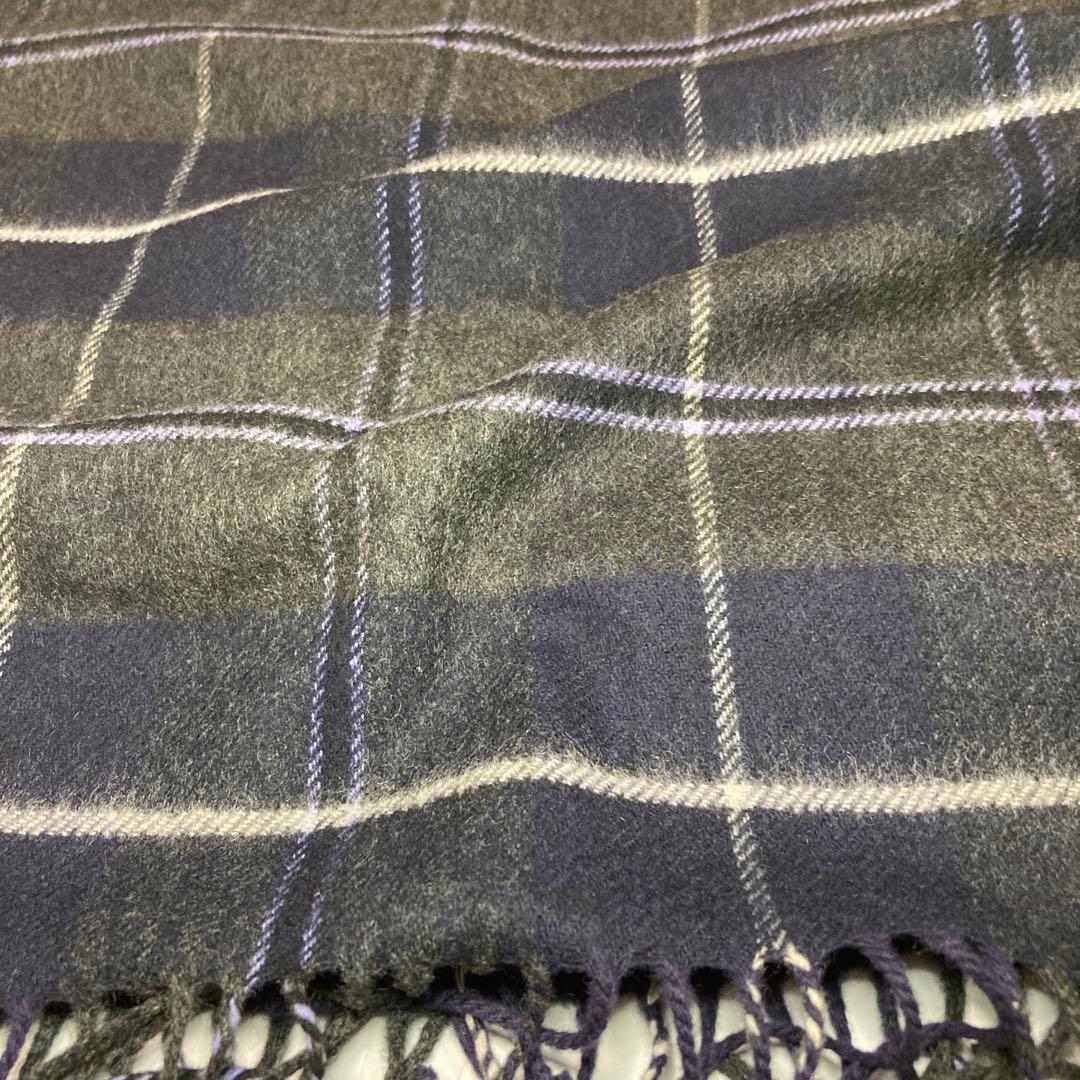 美品 ジョンストンズ アローズ別注 カシミヤ54% 中大判ストール 国内