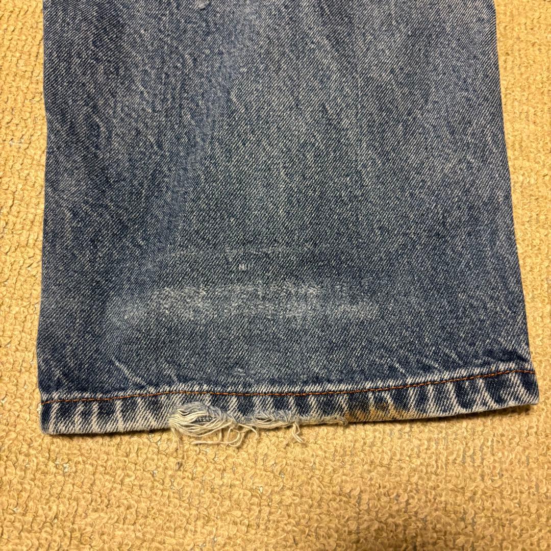 ダブルニーデニムW38 L30 ペインターパンツ フェードデニム リアル