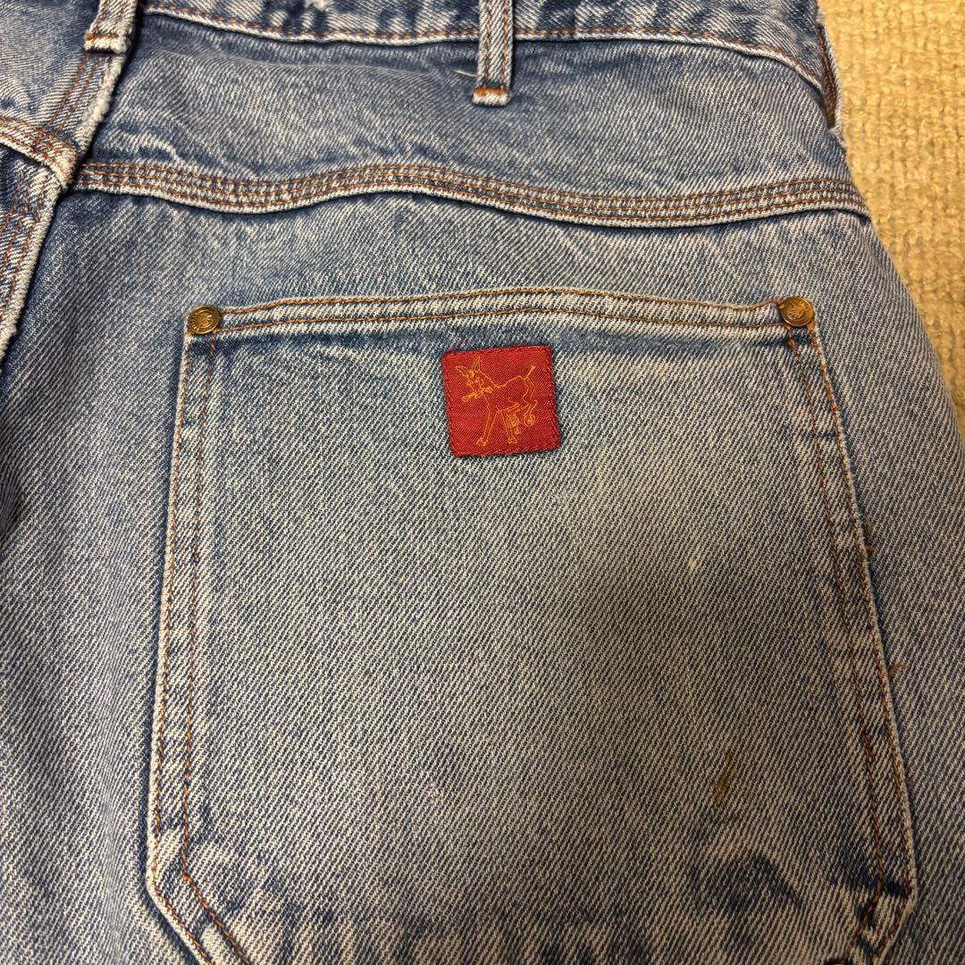 ダブルニーデニムW38 L30 ペインターパンツ フェードデニム リアル
