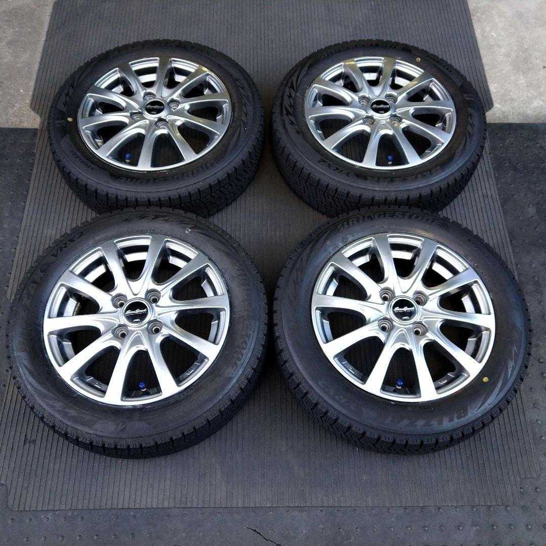 ★社外アルミホイール 155/65R14 ブリヂストンブリザックVRX2 4本 2025年製 ブリヂストン ブリザック VRX3 155/65R14 + LANX L5 ブラック