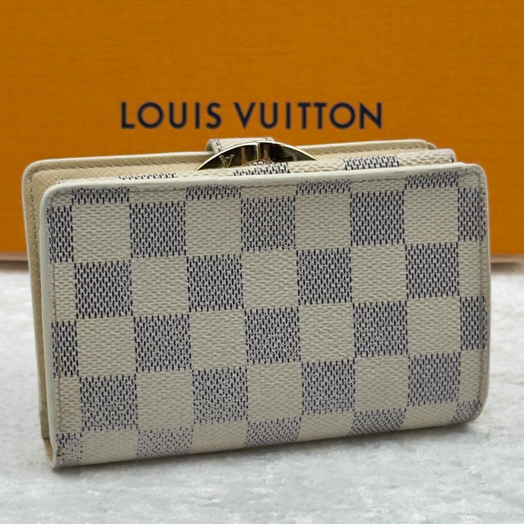 ルイヴィトン ダミエ アズール ヴィエノワ 二つ折り がま口 財布 新型