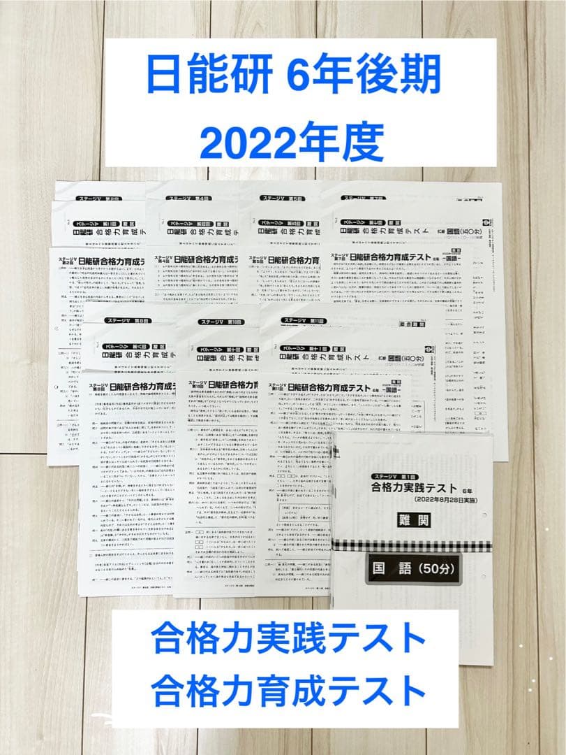 2022年度】日能研 6年 後期 ☆合格力実践 合格力育成テスト☆ 11回分
