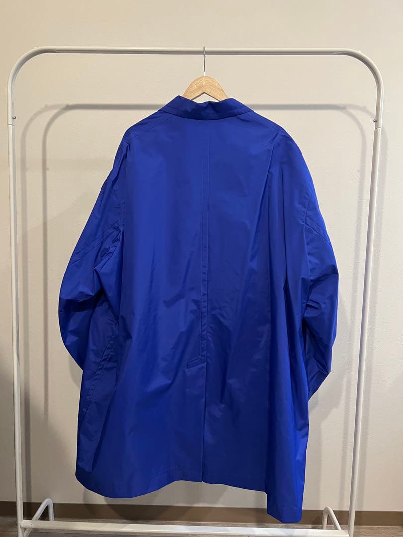 kolor 20ss ナイロンチェスターコート 青