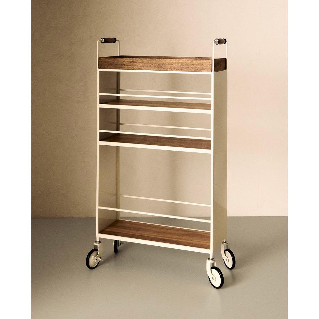 ZARA HOME メタルとウッド ストレージカート