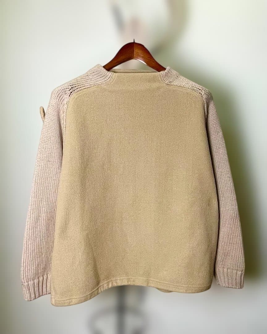 MONCLER ニット切替 フリース プルオーバー ベージュ M Moncler Grenoble Polartec Quarter-Zip Base Layer | Neiman Marcus